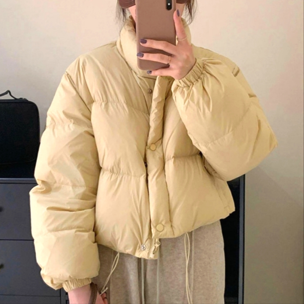 Women's Cream Puffer Jacket